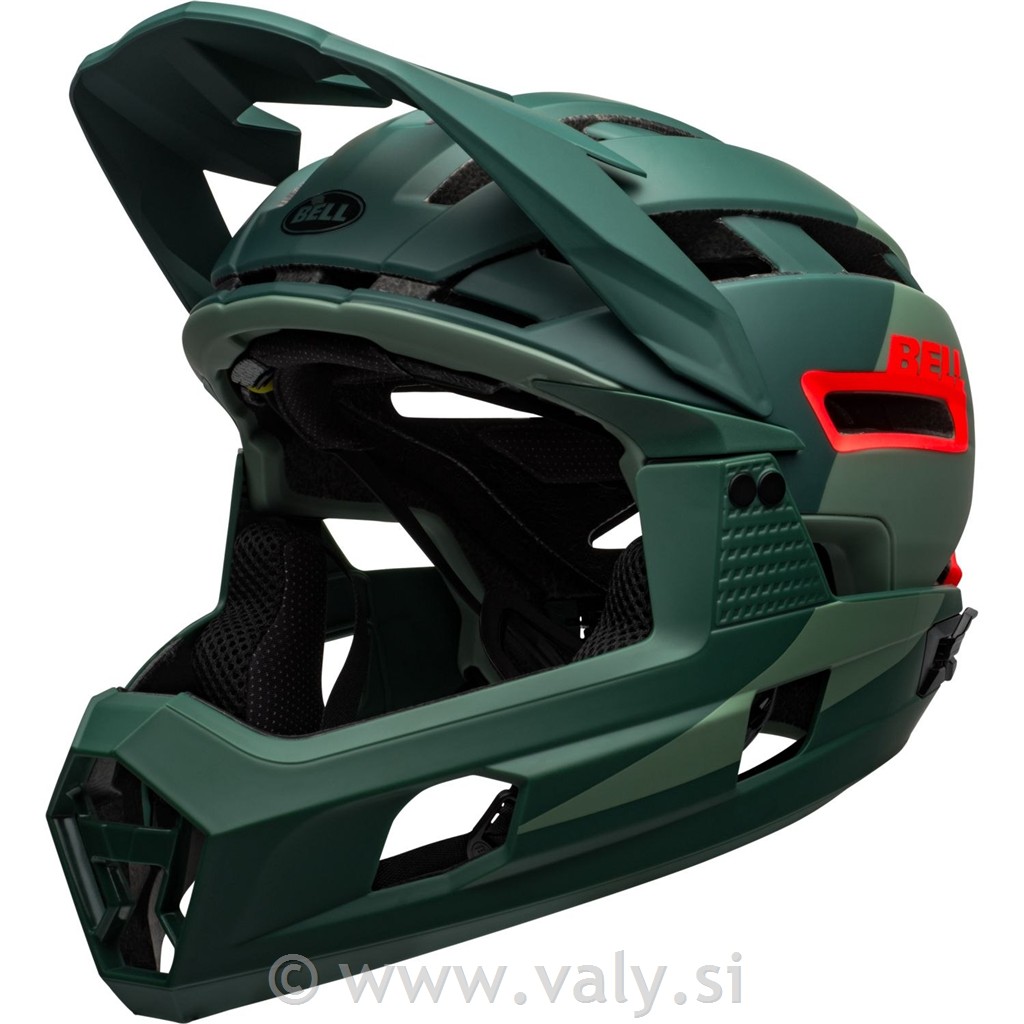 Bell čelada SUPER Air R Spherical zelena rdeča